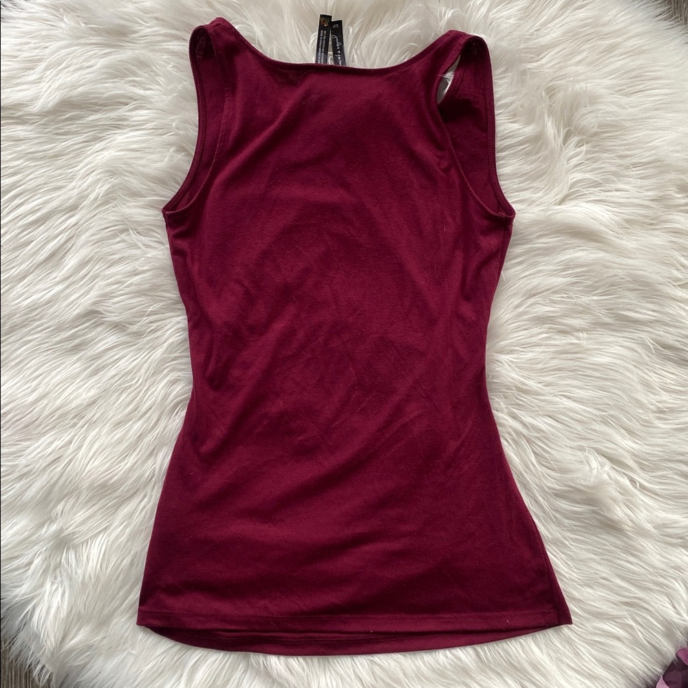 Y2K McBling Burgundy Sleeveless Top - Picture 6 of 6